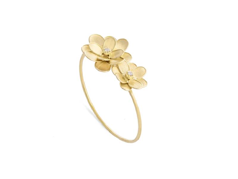 YELLOW GOLD BANGLE WITH DIAMONDS PETALI MARCO BICEGO SB106-B